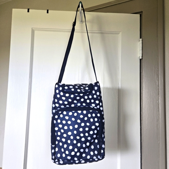 thirty-one Handbags - Thirty One Pack & Pour Insulated Picnic Bag Navy/White Polka Dots